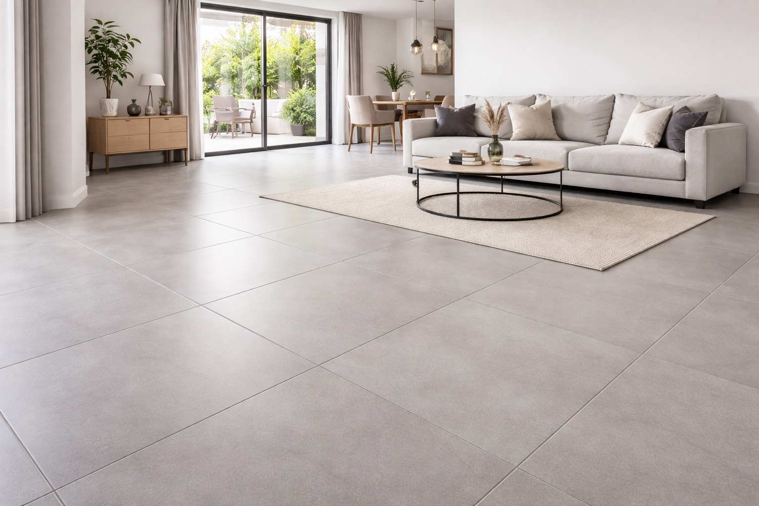 Carrelage salon 45m²